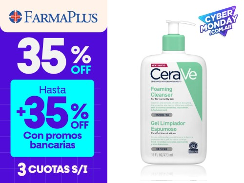 Gel Limpiador Espumoso CeraVe con Niacinamida 473 ml