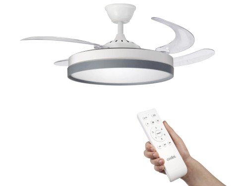 Ventilador De Techo Retráctil Codini Blanco Led 60w Control