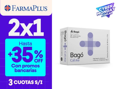 Bagó+ Calma suplemento dietario 30 comprimidos recubiertos