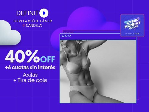 Depilación Laser. 6 sesiones en Axilas + Tira de Cola