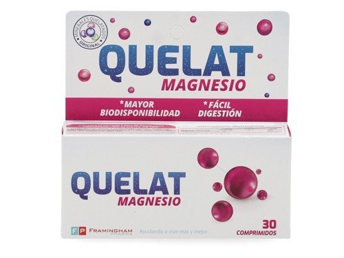 Quelat Magnesio Minerales Framingham Pharma 30 Comprimidos