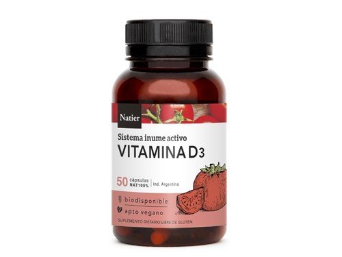 Suplemento Natier en Cápsulas de Vitamina D3 x 50 u