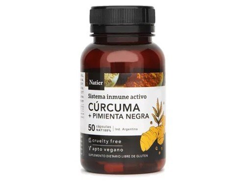 Suplemento Natier Cúrcuma + Pimienta Negra x 50 Cáps
