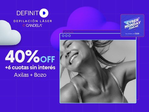 Depilación Laser. 6 sesiones en Axilas + Bozo