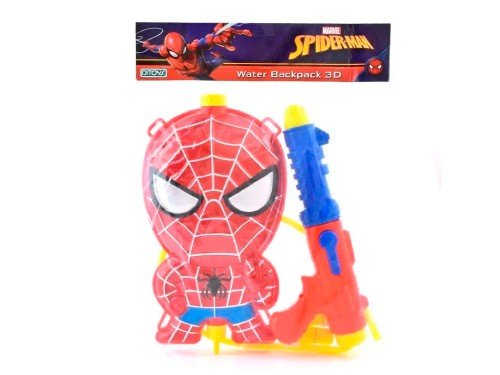Mochila Lanza Agua Marvel Spiderman Water Backpack 2D Pistola