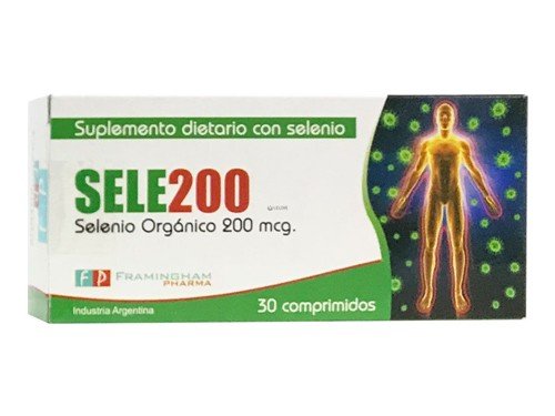Suplemento Sele200 Selenio Orgánico x 30 Comprimidos