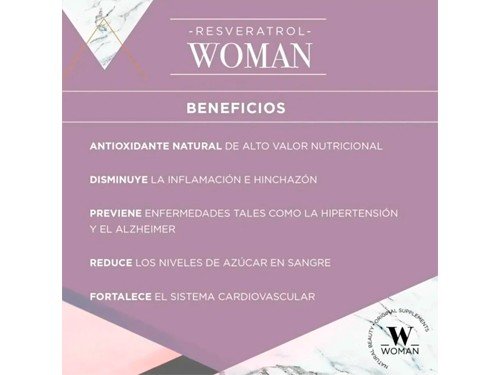 Woman Resveratrol Suplemento Dietario Con Vitamina C X 60