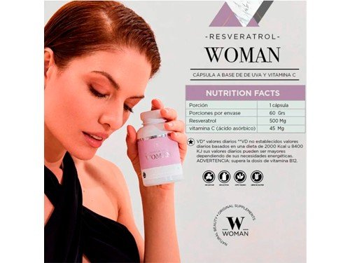 Woman Resveratrol Suplemento Dietario Con Vitamina C X 60