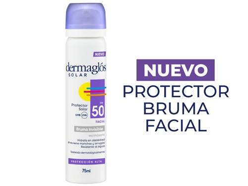 Protector Solar Dermaglós Facial FPS 50 Bruma Spray 75ml
