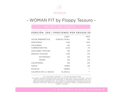 Woman Protein + Fit By Floppy Tesouro Colágeno Te Verde 2lbs
