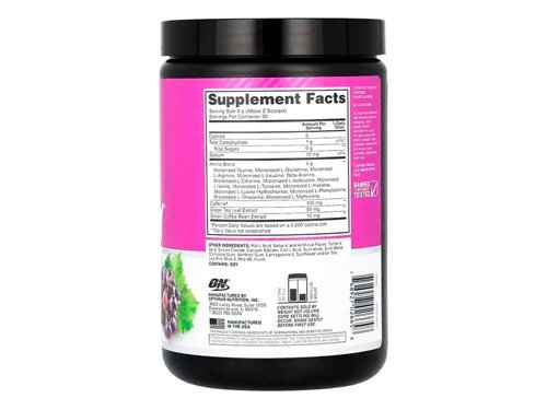 On Optimum Nutrition Amin.o Energy Aminoacidos Grape 270g