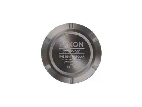 Sentry Solar Leather Gunmetal Nixon