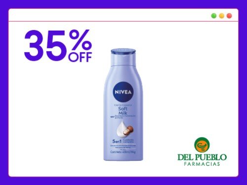 Crema Corporal Nivea Soft Milk 5 en 1 Piel seca x 400 ml