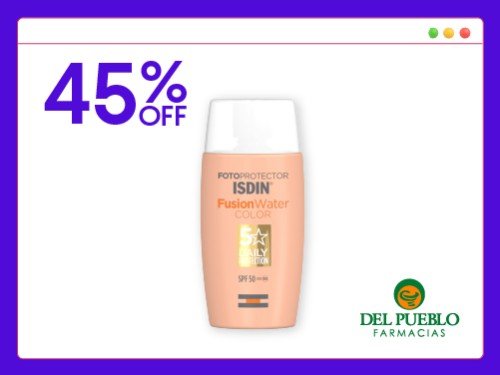 Fotoprotector Isdin Fusion Water Color Medium SPF50 x 50 ml