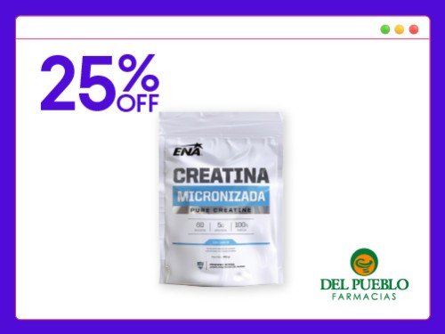 Creatina Micronizada Sin Sabor x 300 gr