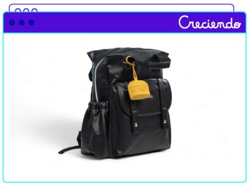 Mochila Maternal Mega Baby Cuero Ecológico Porta Chupete