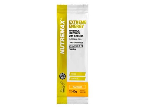 Nutremax Extreme Energy Suplemento Sobres Sabor Naranja 800g