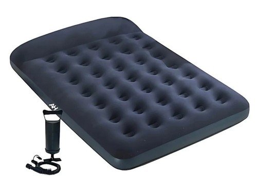 Colchon Inflable Almohada Camping 191X137X25 Cm + Inflador 2 Plazas