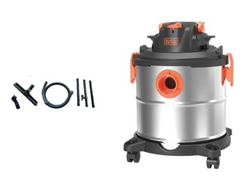 Aspiradora Polvo y Agua 20Lts 1200w Inox Black + Decker