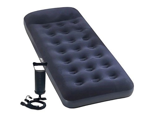 Colchon Inflable Almohada Camping 188X75X25 Cm + Inflador 1 Plaza
