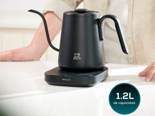 Pava Eléctrica Peugeot Ambert 1.2 L Wi-Fi Panel Digital Cuello Cisne