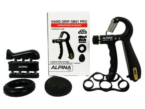 Kit Agarre Antebrazo Hand Grip Manopla Fuerza Ejercitador Alpina