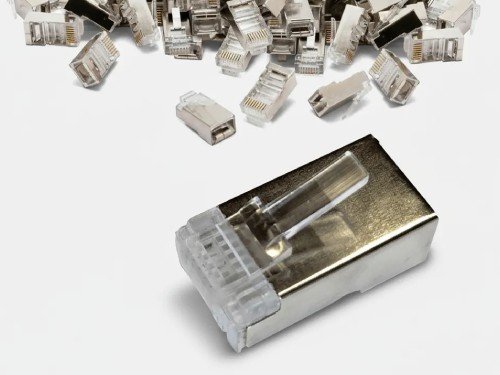 Kit Fichas GLC Rj45 Conector Plug Categoria 5e Blindado X 100 Unidades