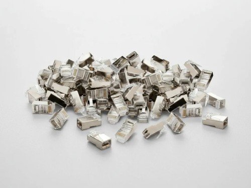 Kit Fichas GLC Rj45 Conector Plug Categoria 5e Blindado X 100 Unidades