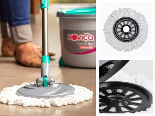 BALDE TWISTER CENTRÍFUGO 13LT CON 1 REPUESTO DE MOPA