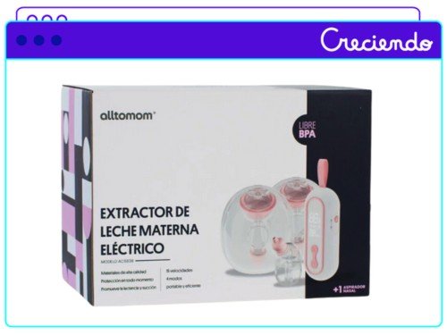 Sacaleche Doble Extractor Eléctrico Alltomom AC6838 Con 9 Velocidades
