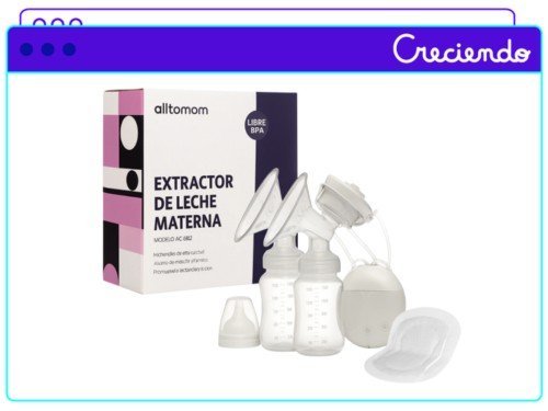 Sacaleche Extractor Eléctrico Doble de Leche Materna Alltomom AC6831