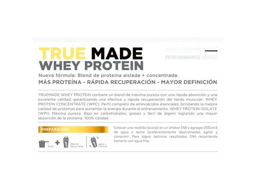 Ena Truemade Whey Protein Isolate Concentrate Chocolate 930g