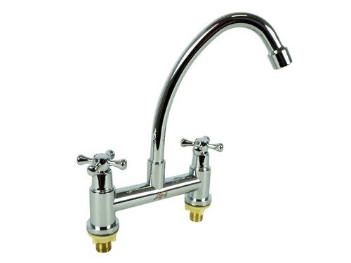 Griferia Doble Comando Ah Home Para Baño Cocina Mesada Ah017S Alpina