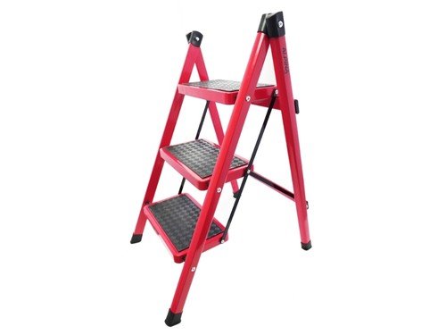 Escalera Tijera Domestica Metal 73 Cm Segura Hogar 3 Escalones Alpina