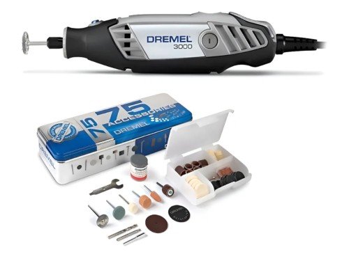 Minitorno Dremel 3000 130w Con10 Accesorios + Set De 75 Piezas 3000AN