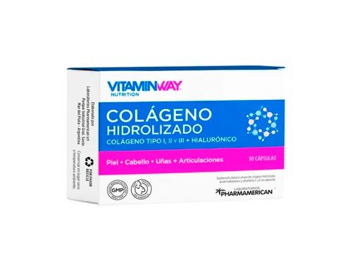 Vitamin Way Colágeno Hidrolizado Hialuronico Suplemento X30