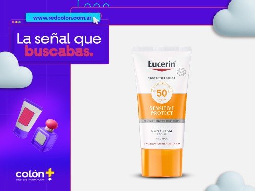 PROTECTOR SOLAR SUN CREMA FACIAL FPS 50+ 50 ML EUCERIN