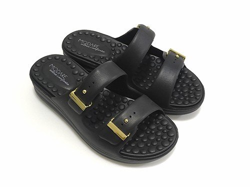 Sandalia urbana MODARE, zueco birken, colores negro, verde, camel