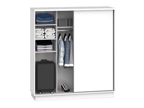 Placard 2 puertas corredizas 2 cajones blanco 200 x 180 x 58 cm Dielfe
