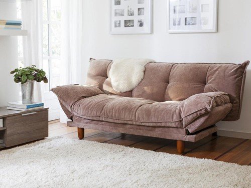 Futón Sofá cama Pillow 3 cuerpos 1 plaza y media Just Home Collection