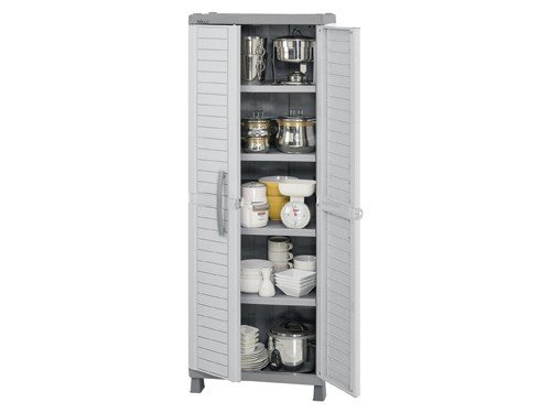 Armario grande Baru 4 estantes empotrable gris 189 x 45 x 65 cm Rimax