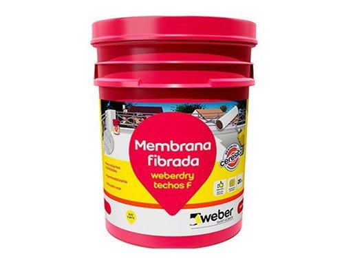 Membrana líquida fibrada Weberdry para techos blanca 20 kg Weber