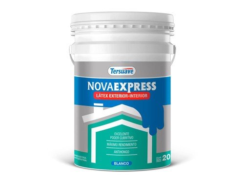 Pintura látex antimoho blanco mate interior exterior 20 L Nova Express