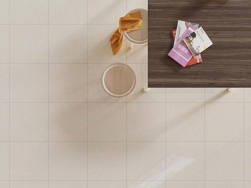 Porcelanato pulido marmolado Soluble beige brillante 60x60 cm Holztek