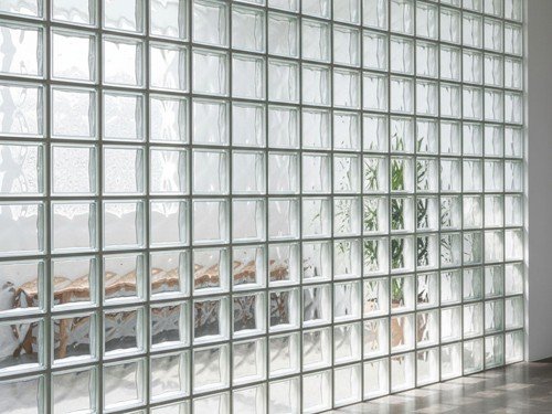 Ladrillo de vidrio nube nublado transparente 19 x 19 x 8 cm Holztek