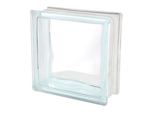 Ladrillo de vidrio nube nublado transparente 19 x 19 x 8 cm Holztek