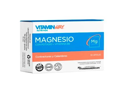 Vitamin Way Magnesio Con Potasio Vitamina B6 Suplemento X30