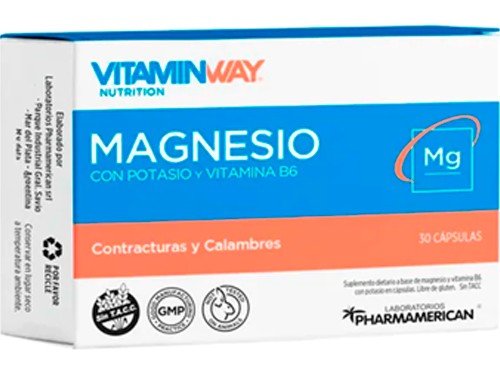 Vitamin Way Magnesio Con Potasio Vitamina B6 Suplemento X30