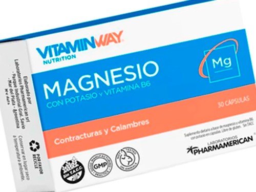 Vitamin Way Magnesio Con Potasio Vitamina B6 Suplemento X30