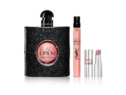 Yves Saint Laurent Black Opium EDP x 90 ml + x 10ml + Lipstick Mujer
